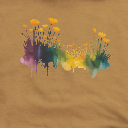 Watercolor Poppy Field Hoodie