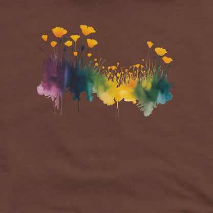 Watercolor Poppy Field Crewneck Sweatshirt