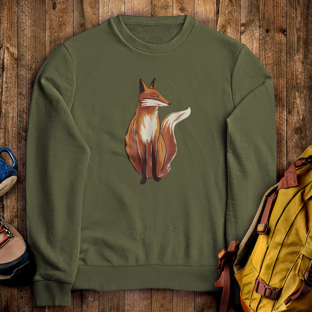 Painted Fox Crewneck Sweatshirt