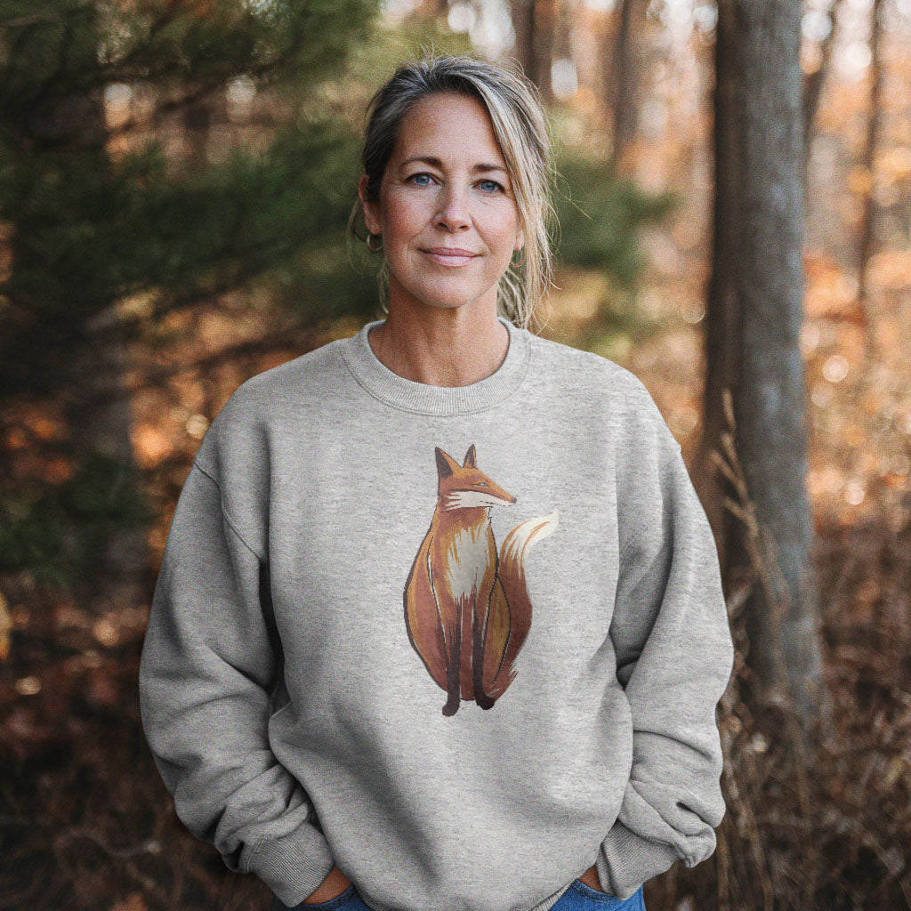 Painted Fox Crewneck Sweatshirt