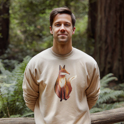 Painted Fox Crewneck Sweatshirt