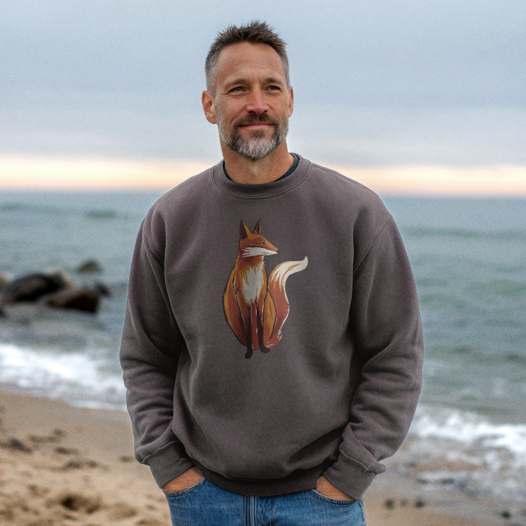 Painted Fox Crewneck Sweatshirt