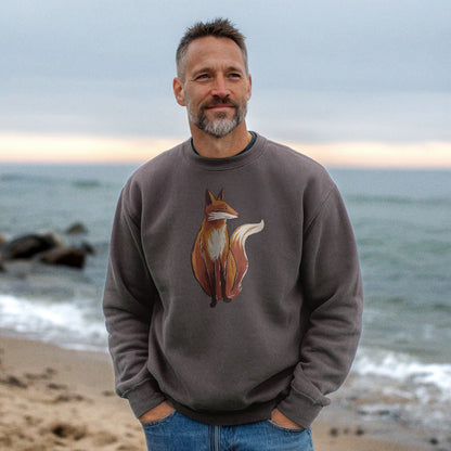 Painted Fox Crewneck Sweatshirt