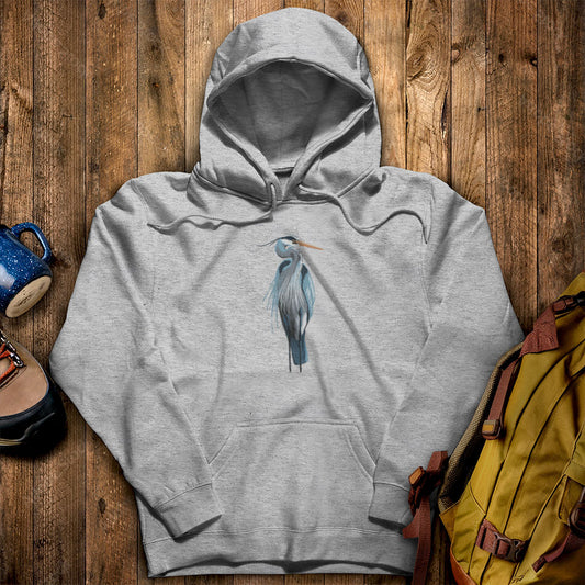 Painted Great Blue Heron Hoodie
