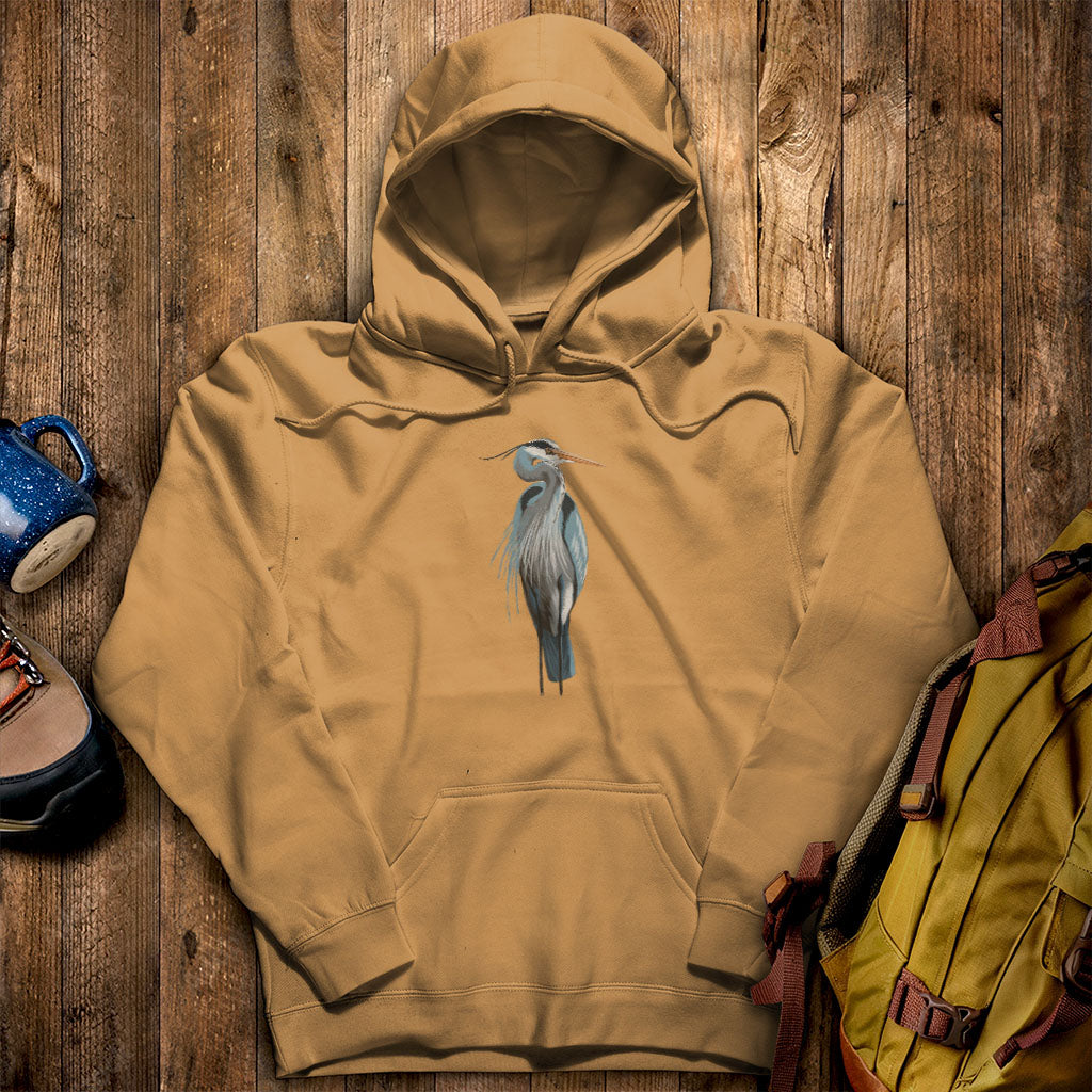 Painted Great Blue Heron Hoodie