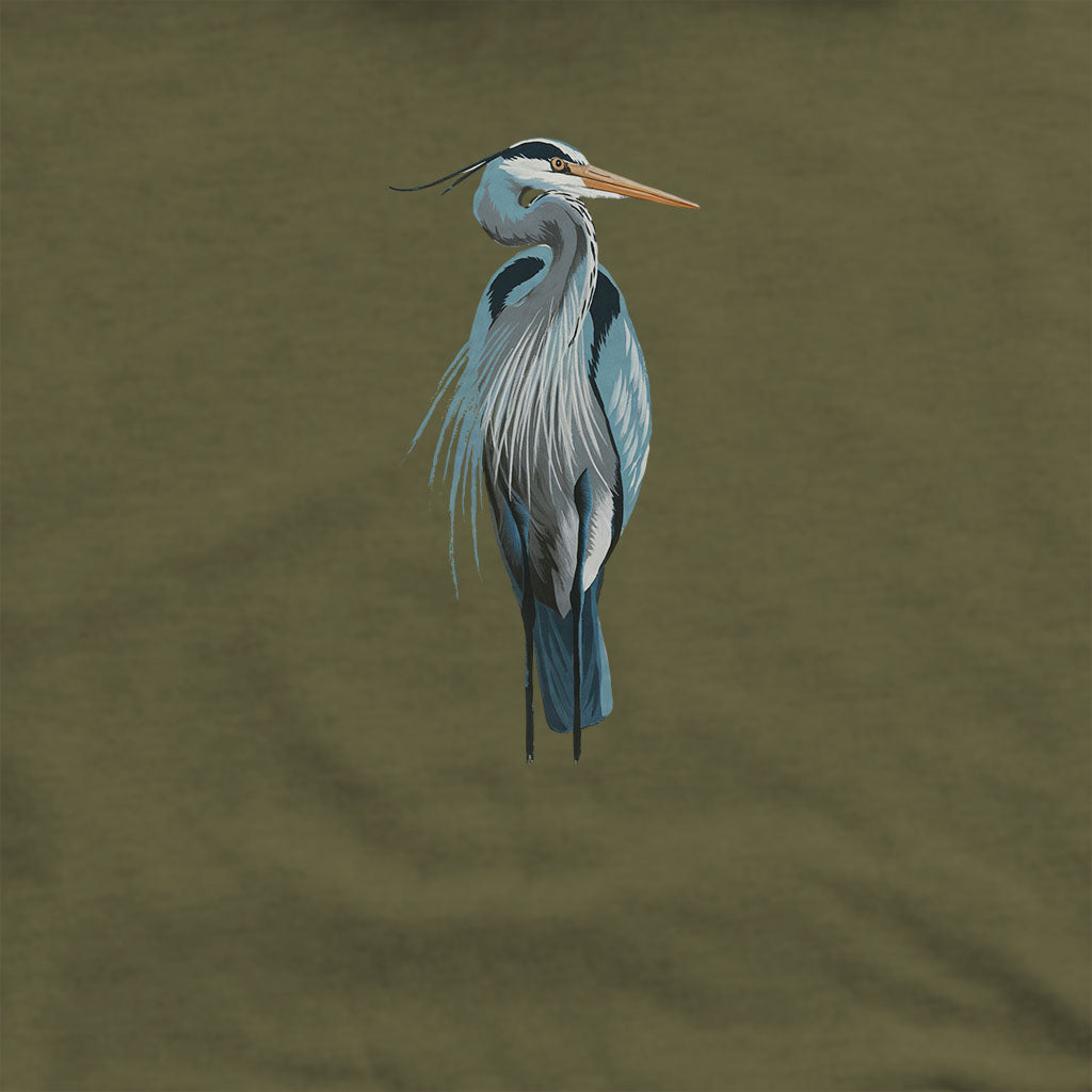 Painted Great Blue Heron Hoodie
