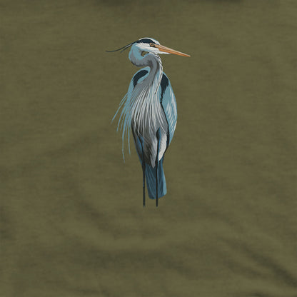 Painted Great Blue Heron Hoodie