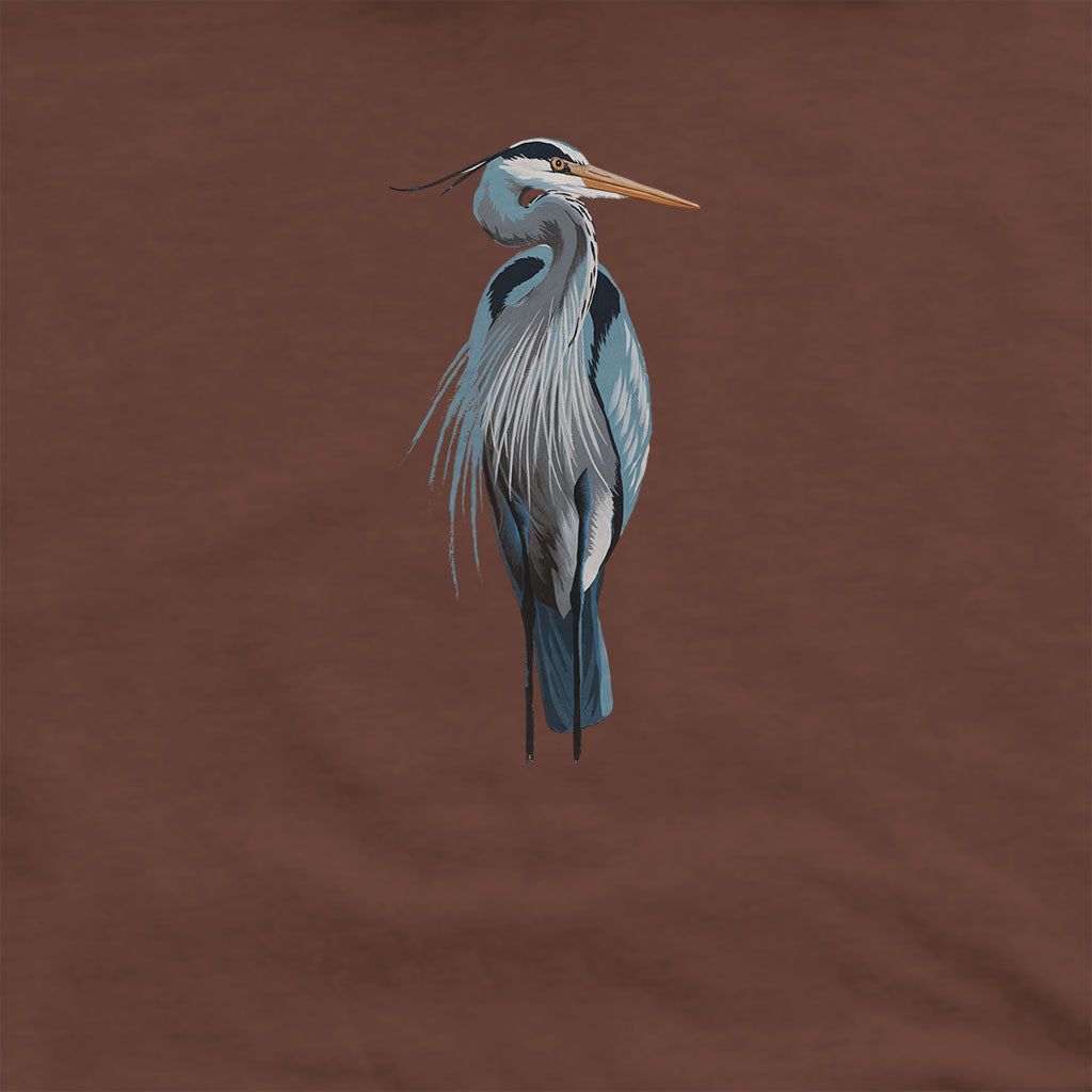 Painted Great Blue Heron Hoodie