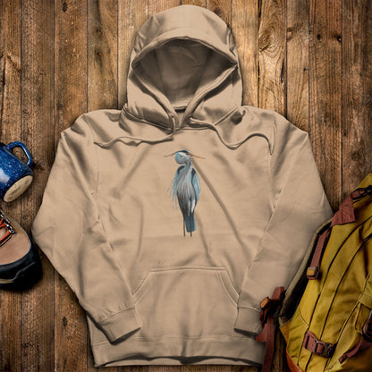 Painted Great Blue Heron Hoodie