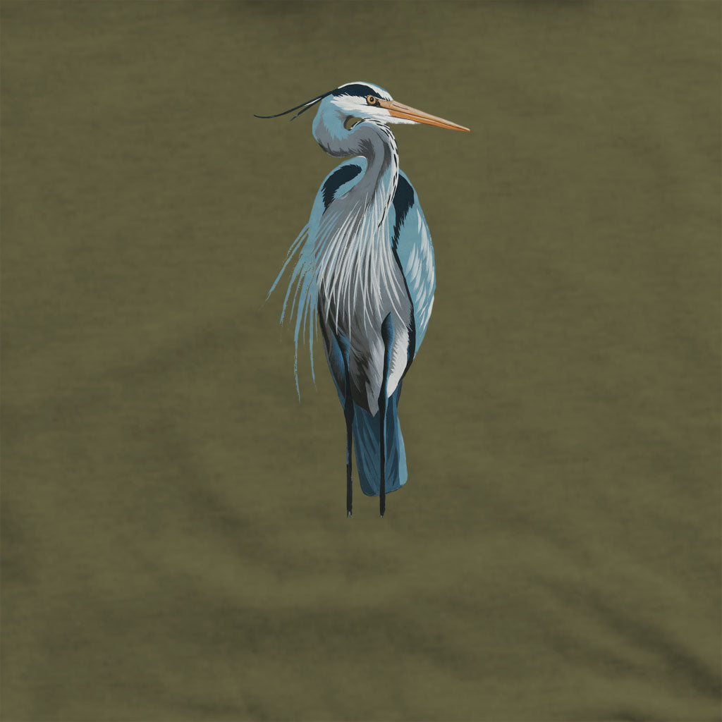 Painted Great Blue Heron Crewneck Sweatshirt
