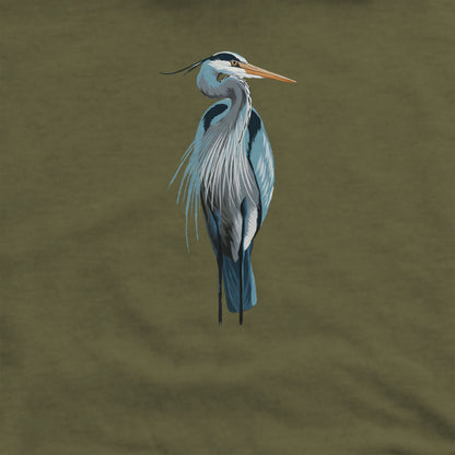 Painted Great Blue Heron Crewneck Sweatshirt