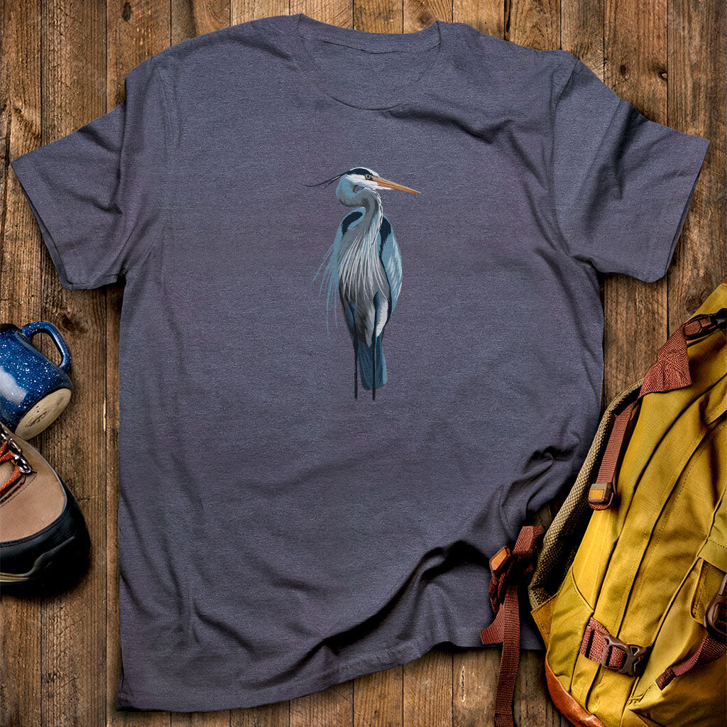 Painted Great Blue Heron T-Shirt