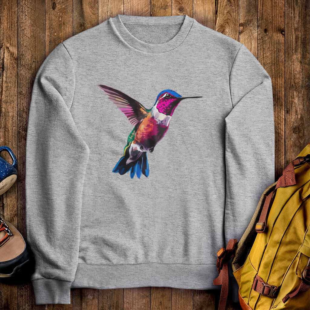 Painted Hummingbird Crewneck Sweatshirt