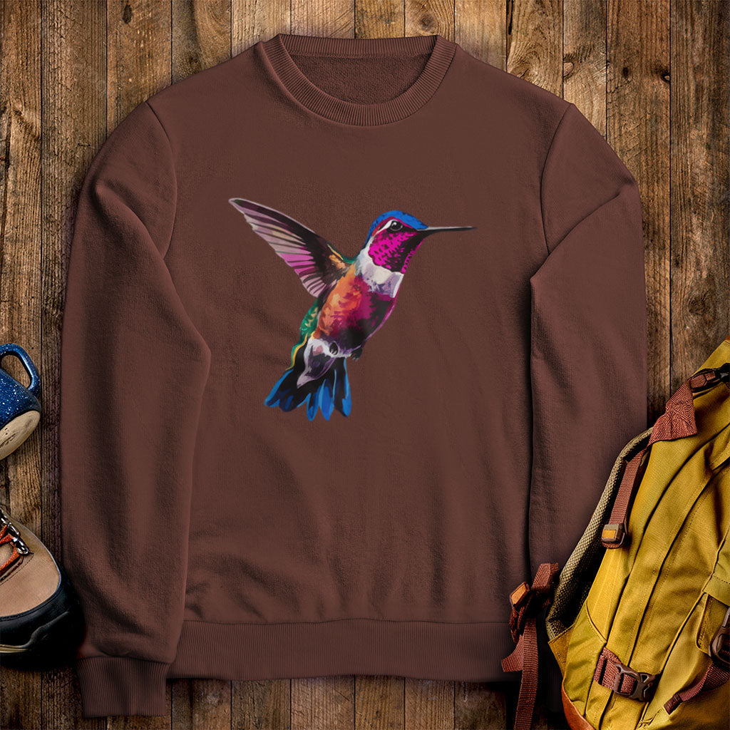Painted Hummingbird Crewneck Sweatshirt
