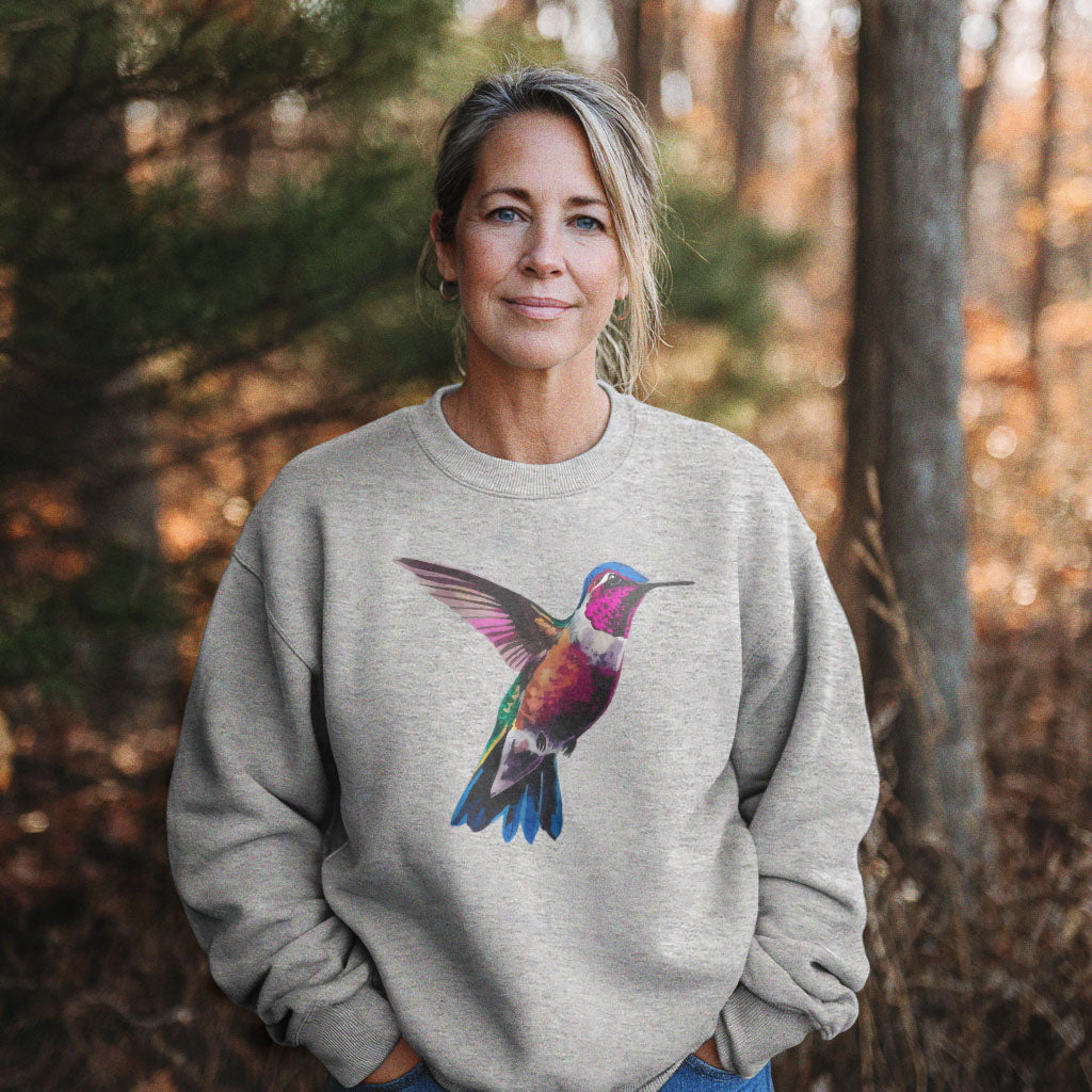 Painted Hummingbird Crewneck Sweatshirt