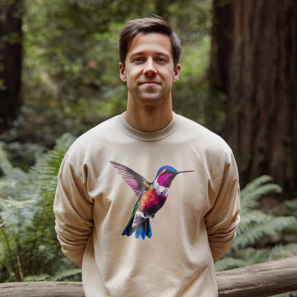 Painted Hummingbird Crewneck Sweatshirt