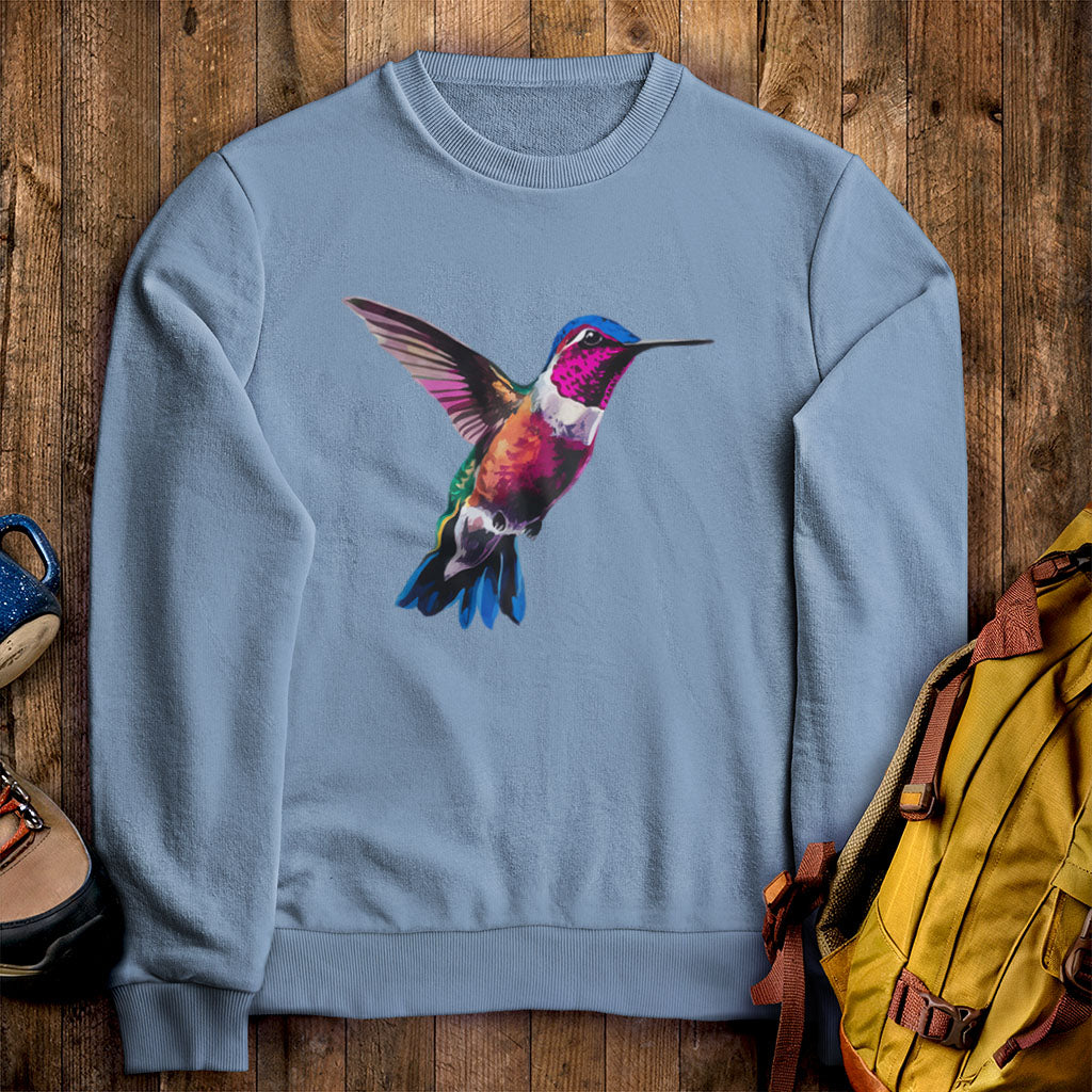 Painted Hummingbird Crewneck Sweatshirt