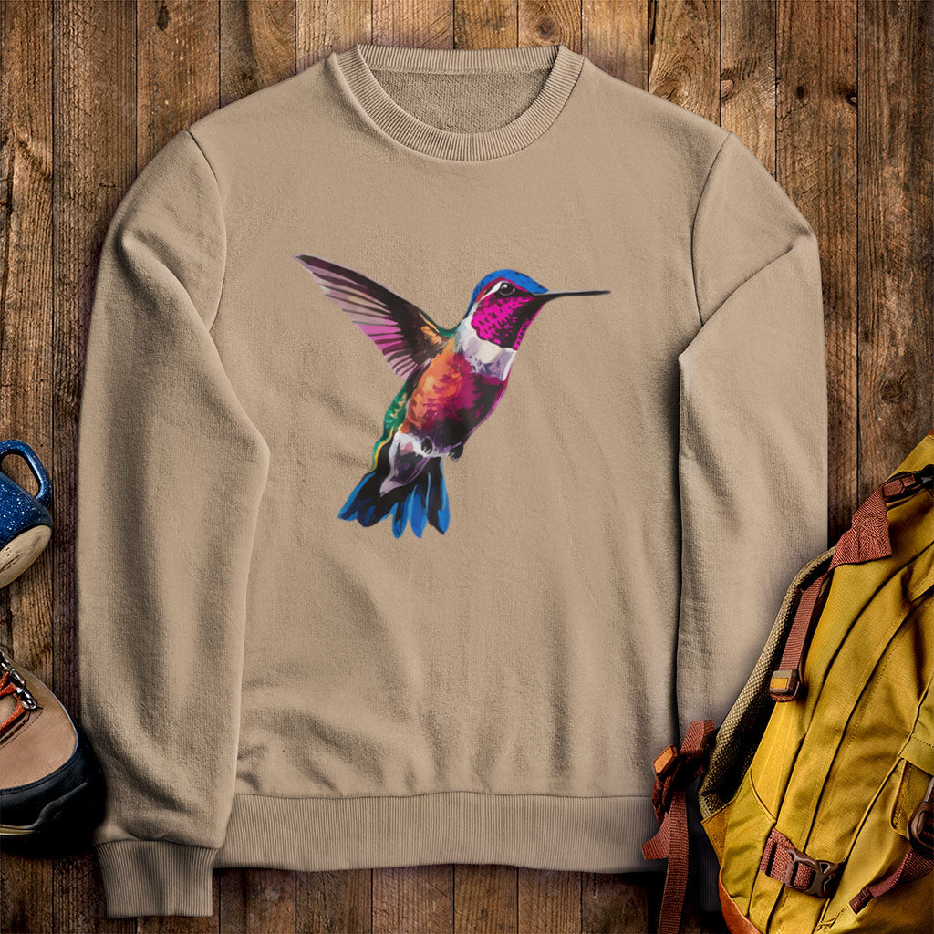 Painted Hummingbird Crewneck Sweatshirt