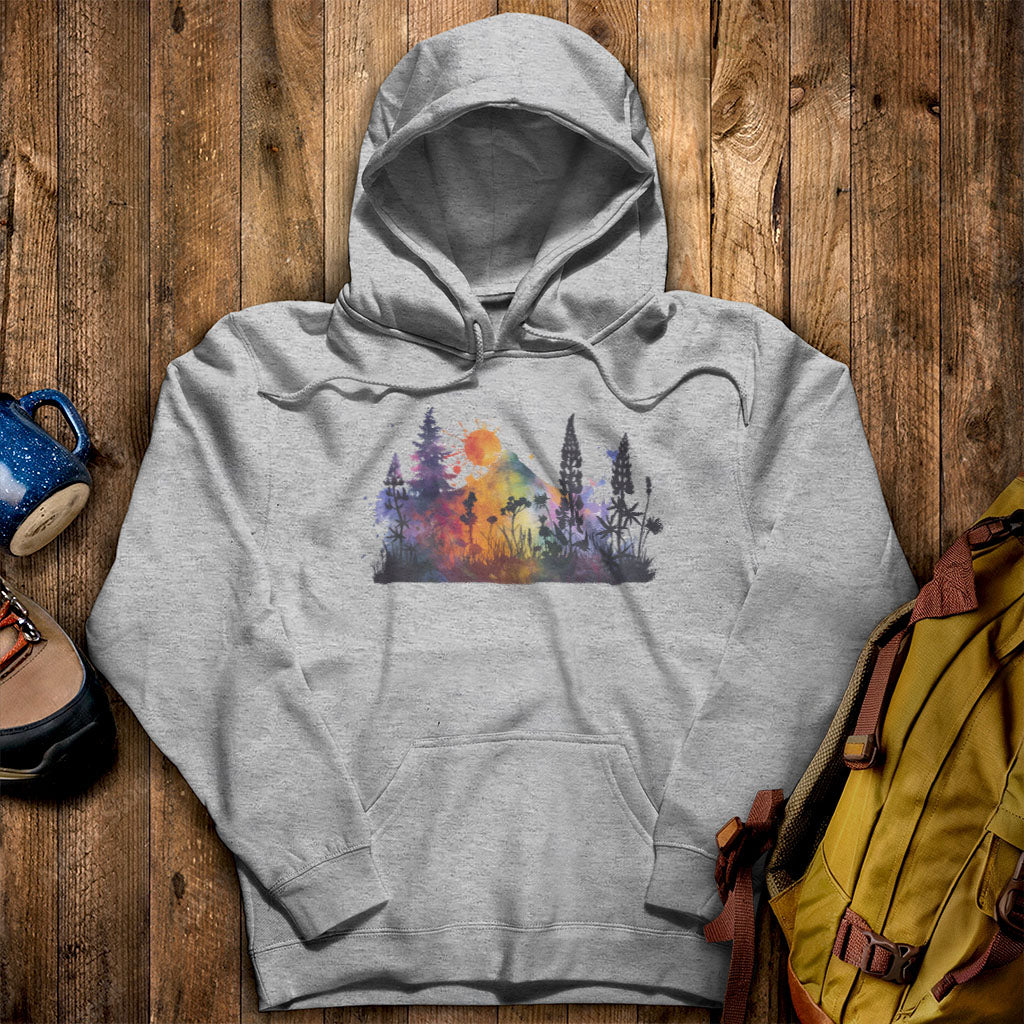 Watercolor Hypercolor Mountains Hoodie