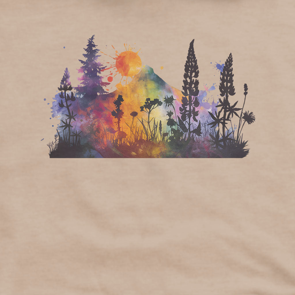Watercolor Hypercolor Mountains Hoodie