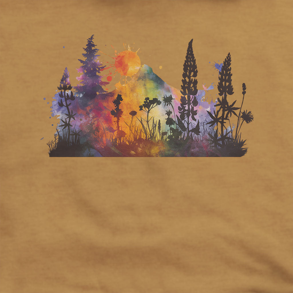 Watercolor Hypercolor Mountains Hoodie