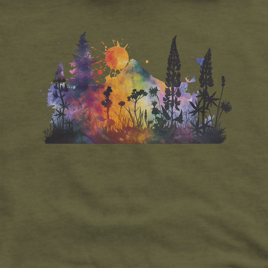 Watercolor Hypercolor Mountains Hoodie