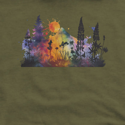 Watercolor Hypercolor Mountains Hoodie