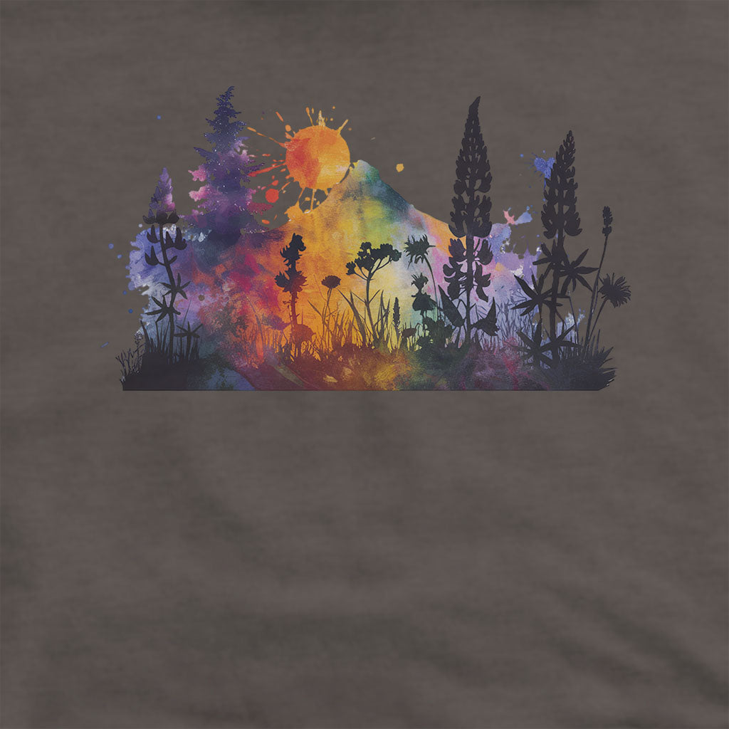 Watercolor Hypercolor Mountains Hoodie