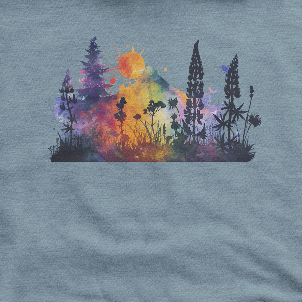 Watercolor Hypercolor Mountains Hoodie