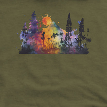 Watercolor Hypercolor Mountains Crewneck Sweatshirt