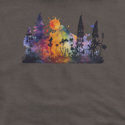 Watercolor Hypercolor Mountains Crewneck Sweatshirt