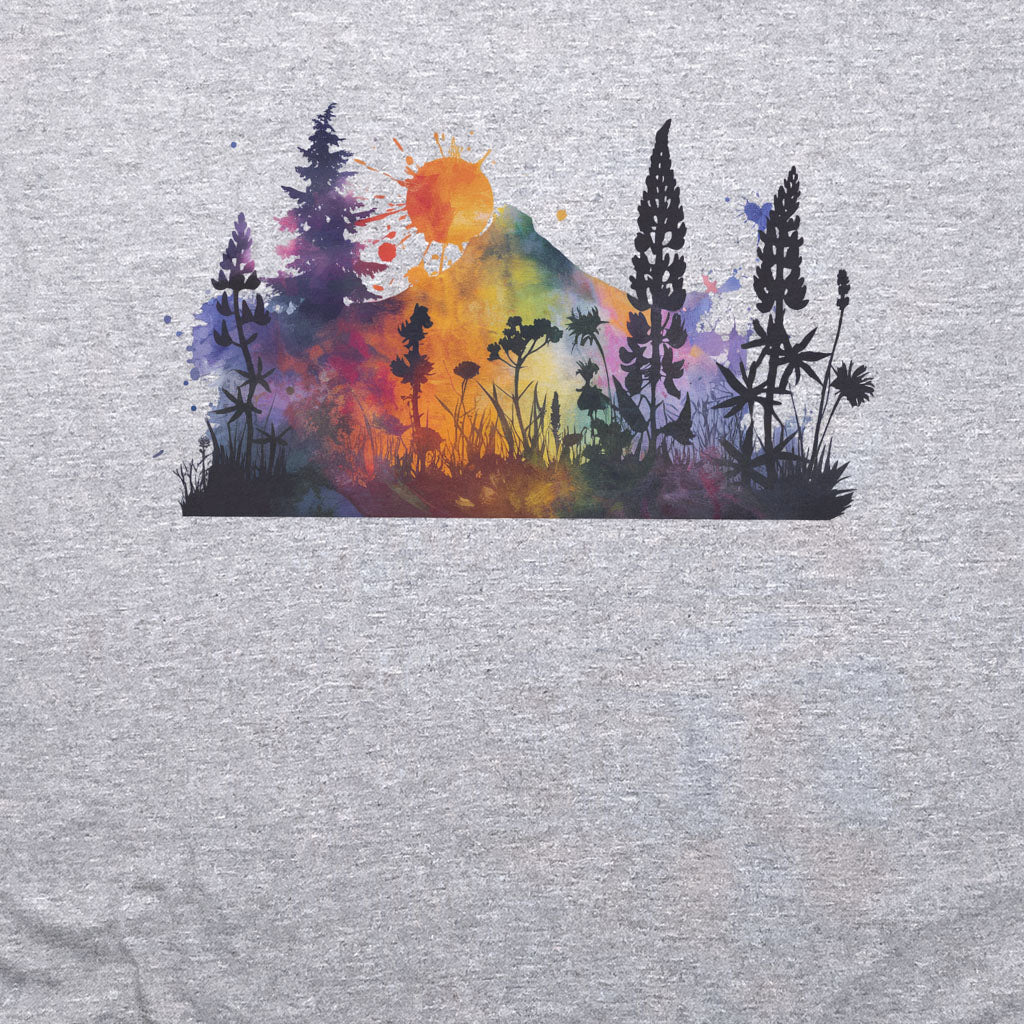 Watercolor Hypercolor Mountains Crewneck Sweatshirt