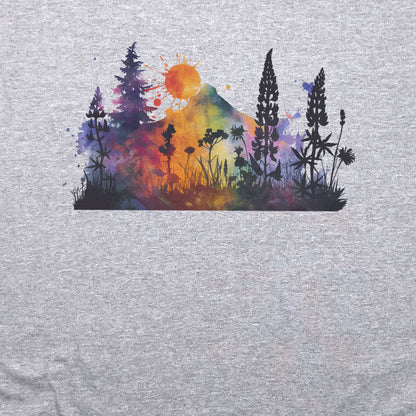 Watercolor Hypercolor Mountains Crewneck Sweatshirt
