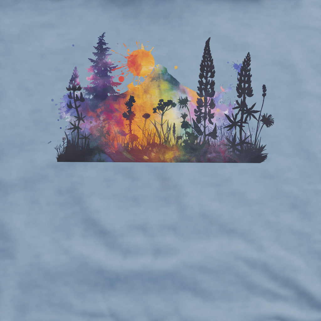 Watercolor Hypercolor Mountains Crewneck Sweatshirt