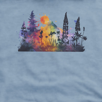 Watercolor Hypercolor Mountains Crewneck Sweatshirt