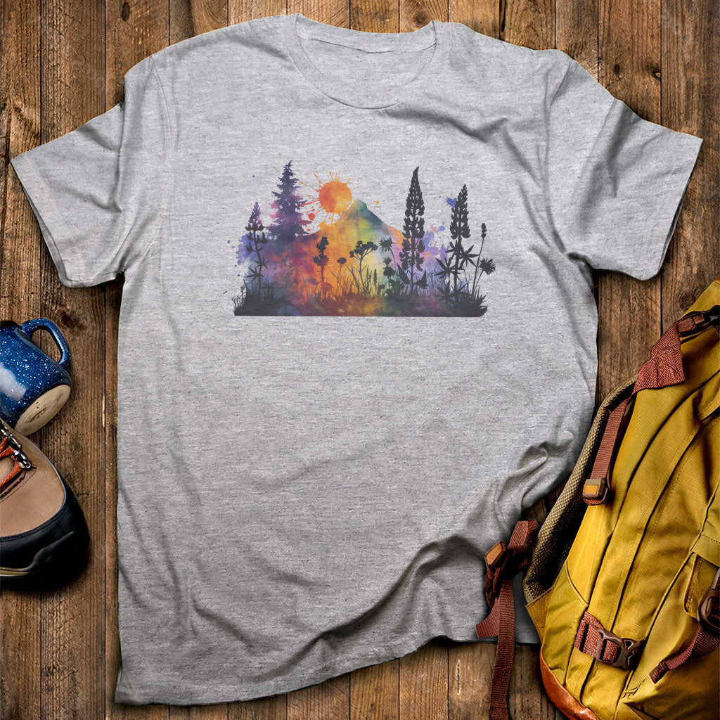 Watercolor Hypercolor Mountains T-Shirt