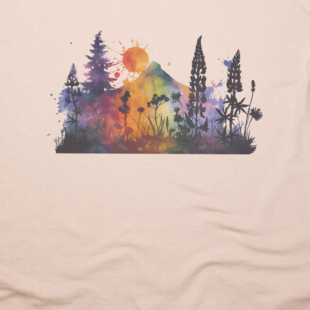 Watercolor Hypercolor Mountains T-Shirt