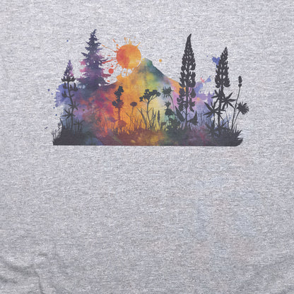 Watercolor Hypercolor Mountains T-Shirt