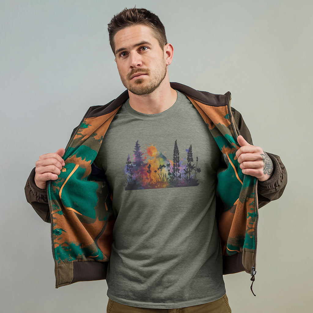 Watercolor Hypercolor Mountains T-Shirt