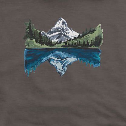 Painted Mountain Lake Reflection Hoodie