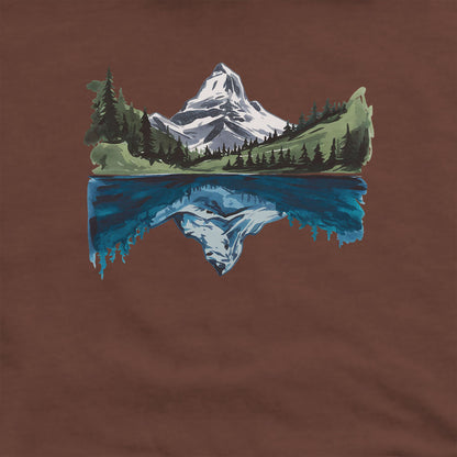 Painted Mountain Lake Reflection Hoodie