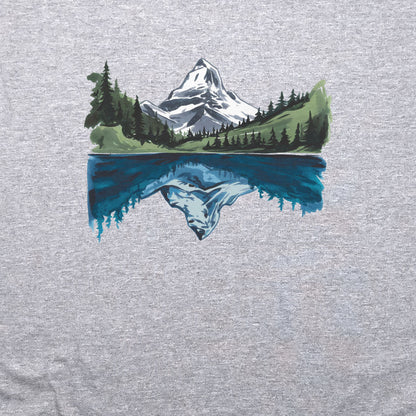 Painted Mountain Lake Reflection Crewneck Sweatshirt