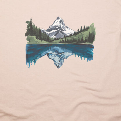 Painted Mountain Lake Reflection T-Shirt