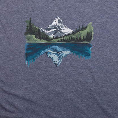 Painted Mountain Lake Reflection T-Shirt