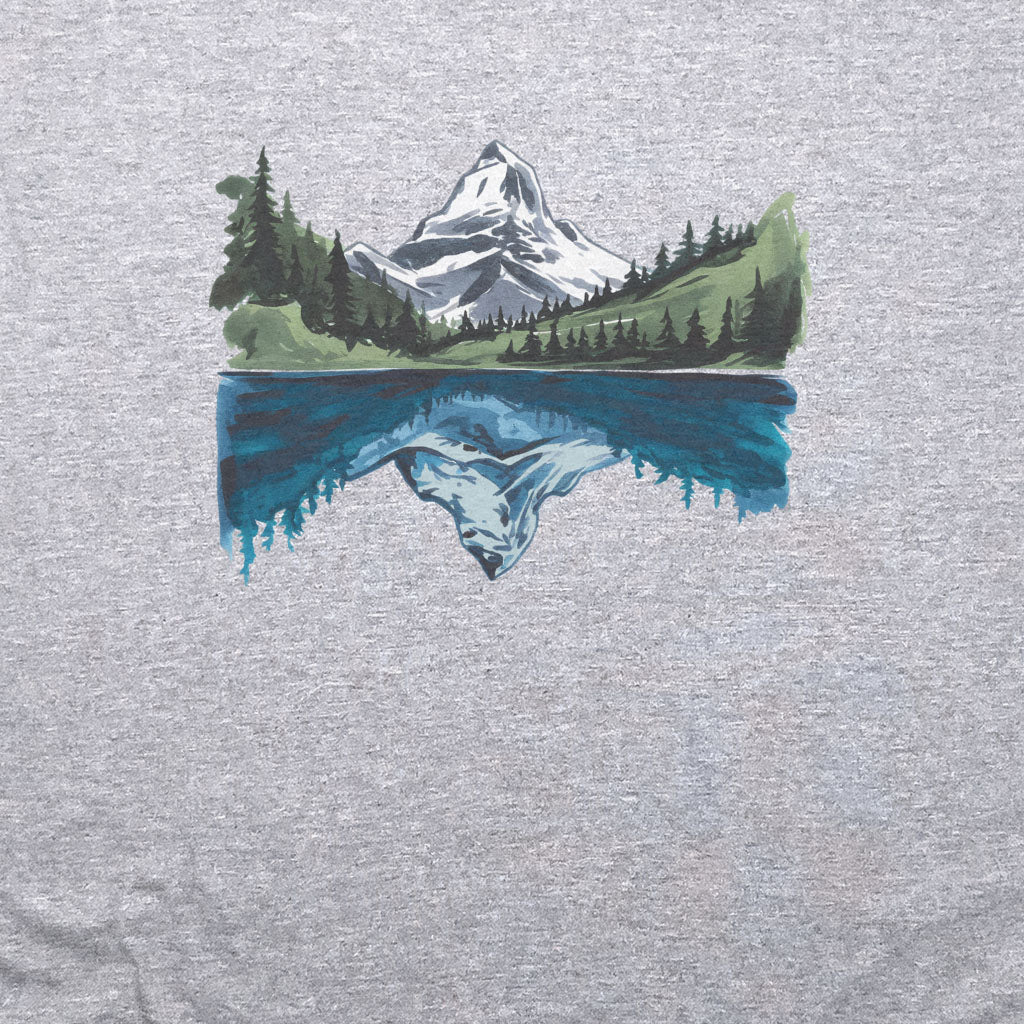 Painted Mountain Lake Reflection T-Shirt