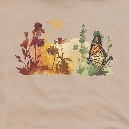 Watercolor Monarch Meadow Hoodie