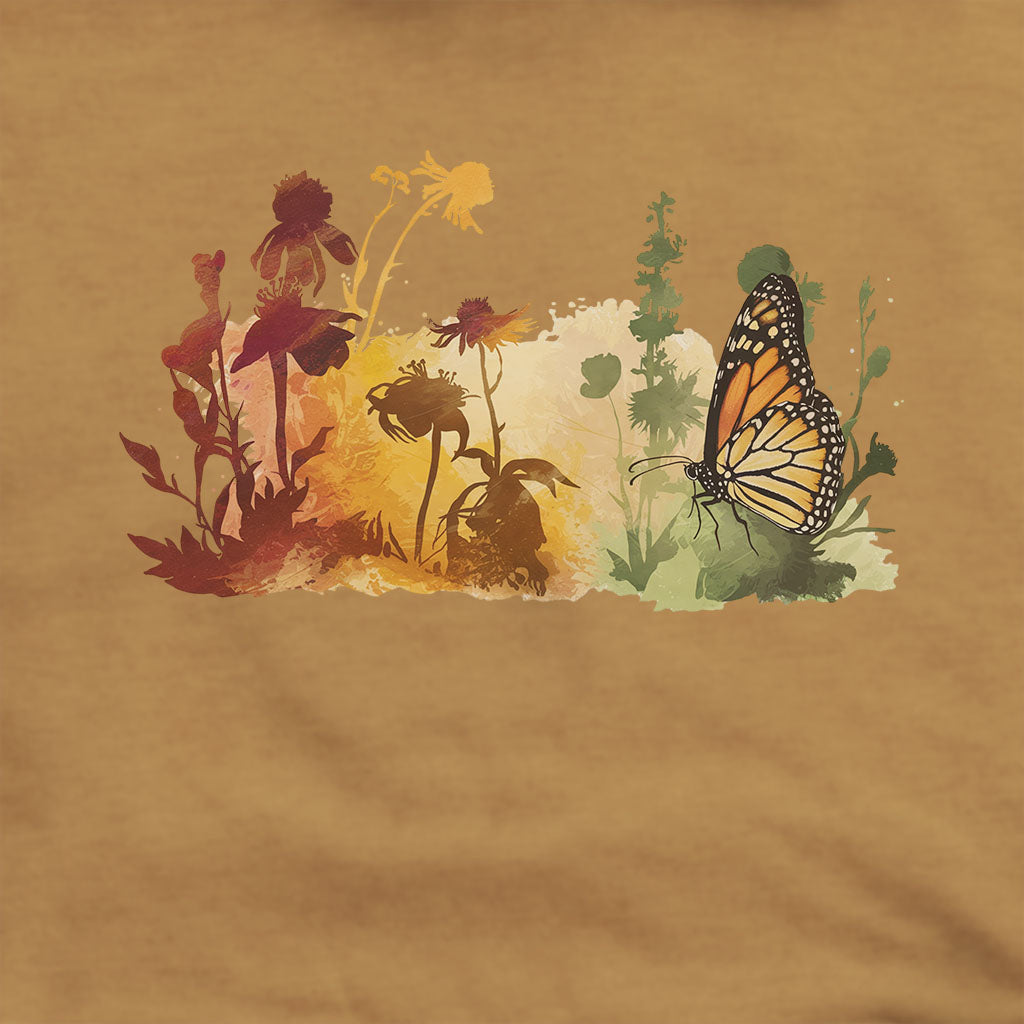 Watercolor Monarch Meadow Hoodie