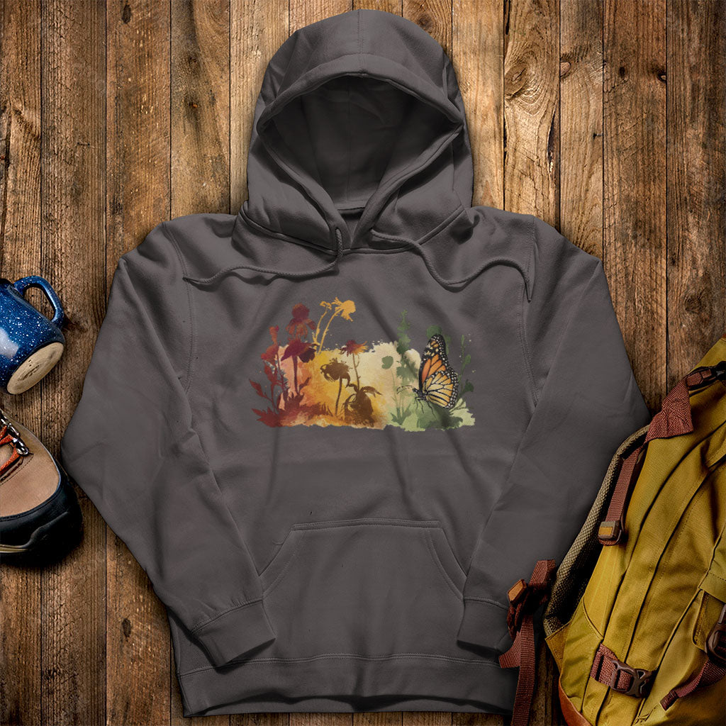 Watercolor Monarch Meadow Hoodie