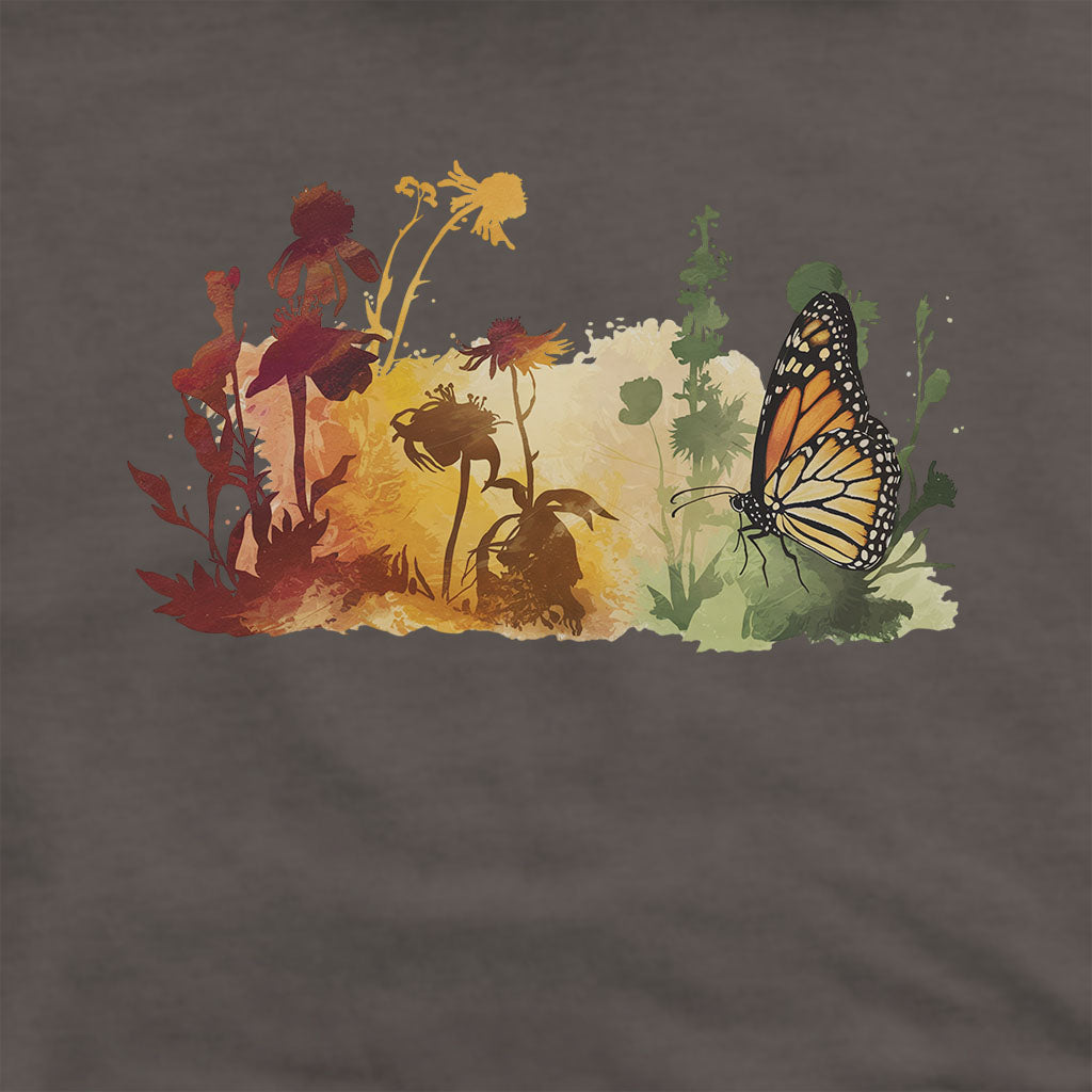 Watercolor Monarch Meadow Hoodie