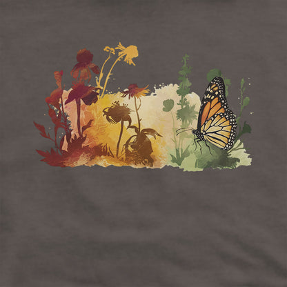 Watercolor Monarch Meadow Hoodie
